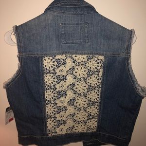 Embroidered Jean Vest
